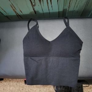 Black scrappy sports bra